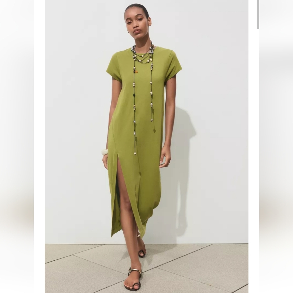 Zara elegant Green Maxi Dress